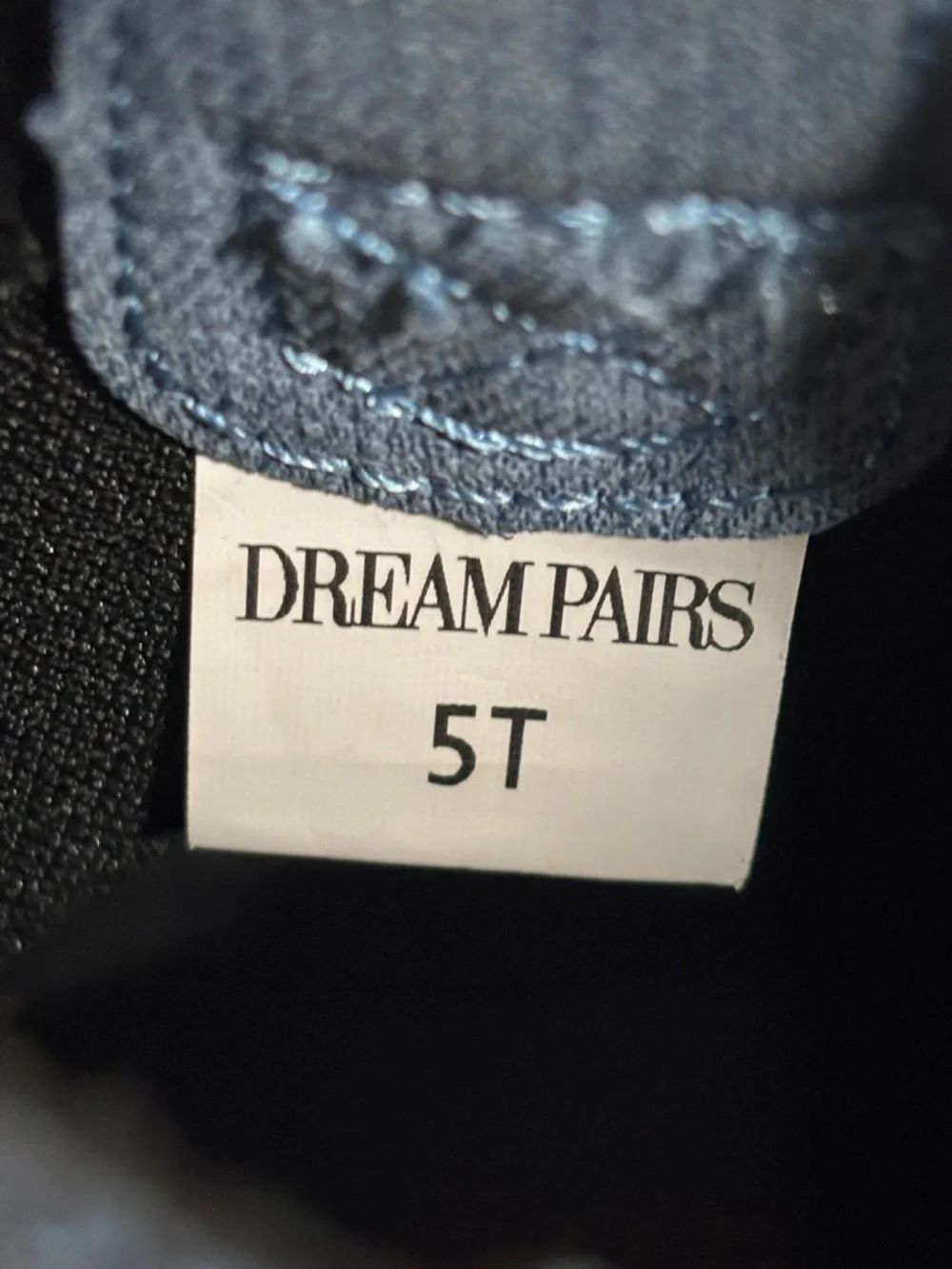 Dream Pairs Black and Light Blue Kids Western Boots